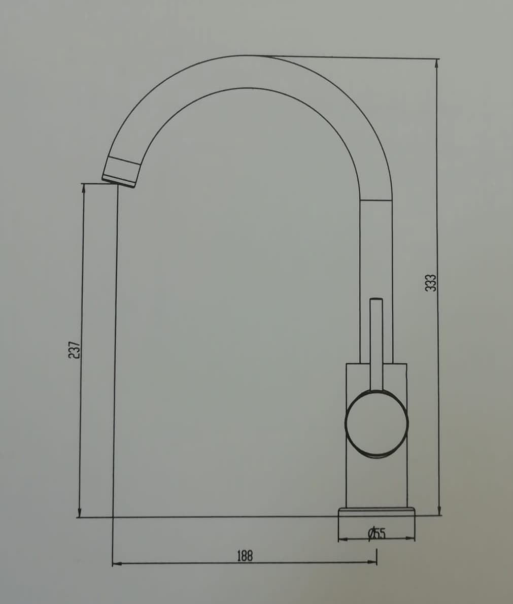 Grifo cocina monomando round cromo - Imagen 3