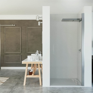 Mampara puerta abatible 69,5cm - Imagen 1