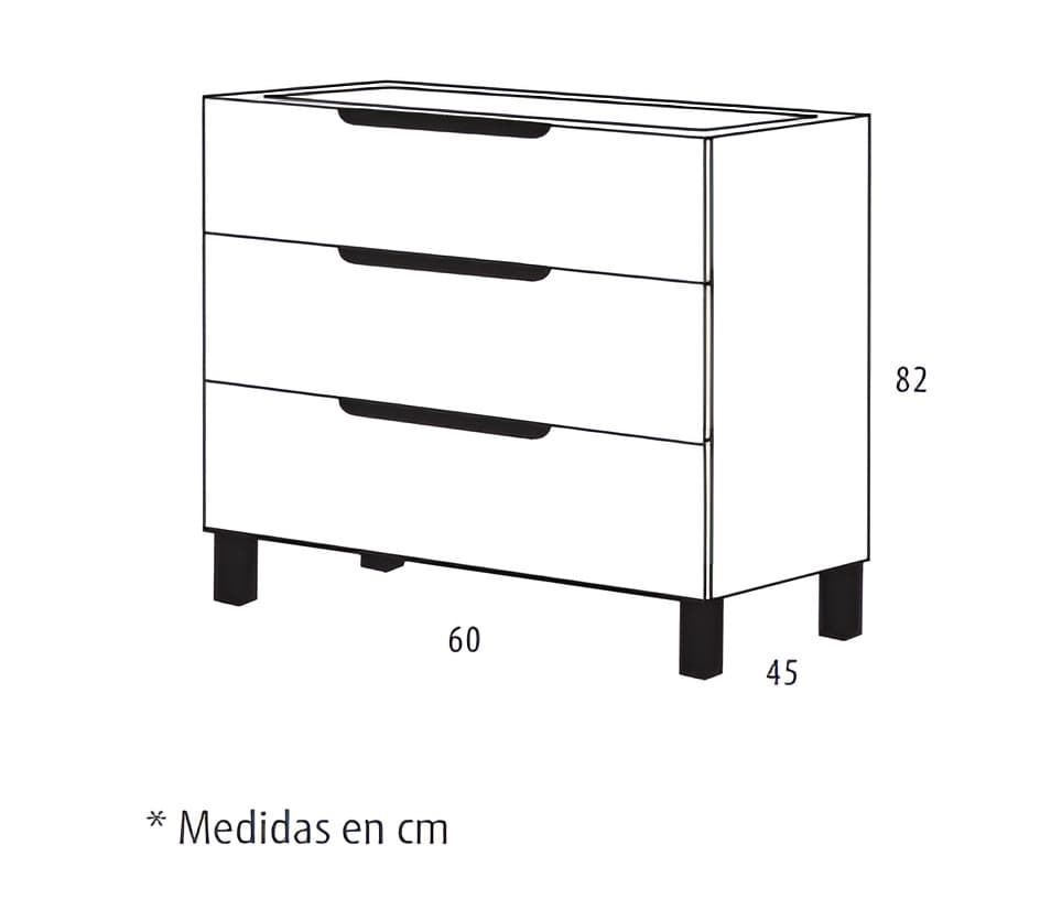 Mueble Atka 80cm acabado roble - Imagen 3